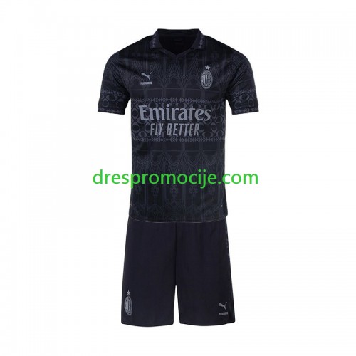 A.C. Milan Dres Dječji Četvrta Crno 2023/2024 Kratkih Rukava A.C. Milan Dres Dječji Četvrta Crno 2023/2024 Kratkih Rukava